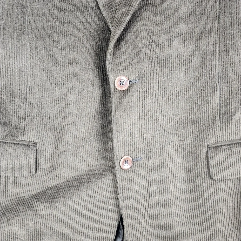 Jos A Bank Blazer Mens 43R Brown Wool Silk Corduroy Sport‎ Coat Jacket 2 Button